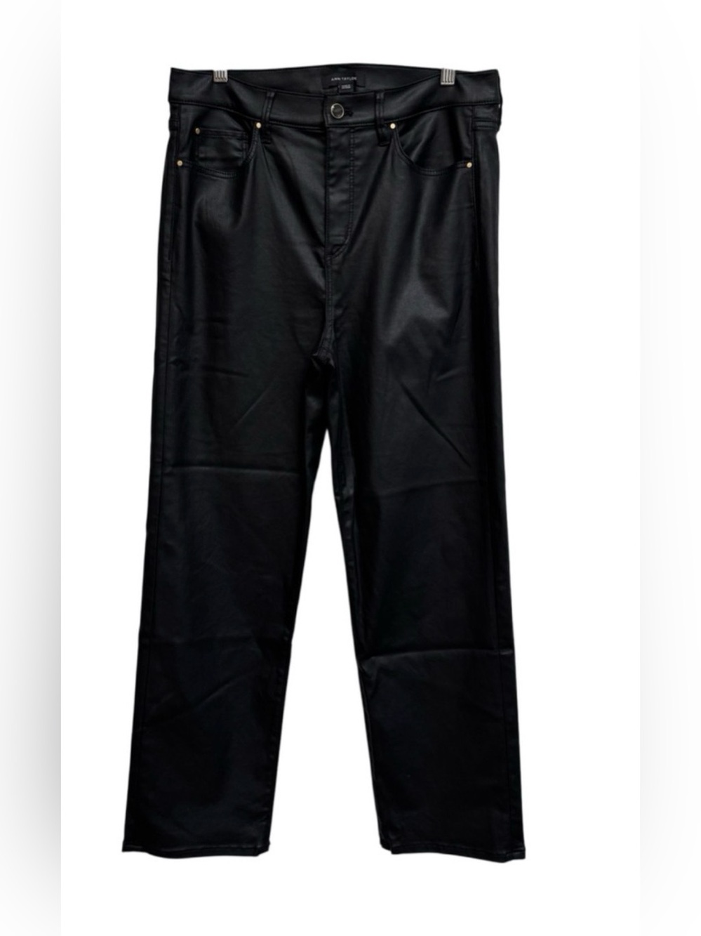Ann Taylor Coated High Rise Straight Jeans